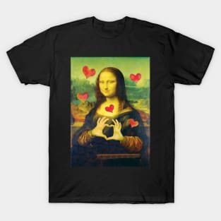 Mona Lisa Valentine Love T-Shirt